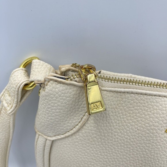 Adrienne Vittadini Handbag Womens Cross Body Shoulder Handbag Beige - Picture 16 of 16